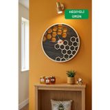 Kutaydan Geometrik Modern Ahşap Lazer Kesim 2D Mdf Duvar Saati