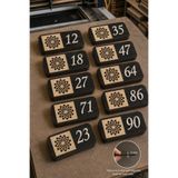 Kutaydan Kişiye Özel 12’li Modern Ahşap Kapı Numarası Seti | 3 mm MDF Lazer Kesim - Rebap Ahşap KTYKN44AKCSET