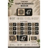 Kutaydan Kişiye Özel 12’li Modern Ahşap Kapı Numarası Seti | 3 mm Mdf Lazer Kesim - Rebap Ahşap - Siyah
