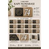 Kutaydan Kişiye Özel 12’li Modern Ahşap Kapı Numarası Seti | 3 mm Mdf Lazer Kesim - Tesbih Ahşap - Renkli