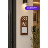 Kutaydan Lazer Kesim Terrazzo Desenli Kapı Zil Çerçevesi - Ceviz