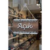 Kutaydan Üç Katlı Çimen Modern Açık/Kapalı Tabelası - Tesbih KTYKP023OTSP