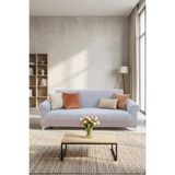 KUTLALE Bohem Desen Jakarlı 3 Kişilik Lastikli Koltuk Kanepe Çekyat Örtüsü | Esnek Streç Koltuk Kılıfı (230CM) Taş Gri Renk - 185 x 230 cm - Taş - Gri