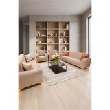 KUTLALE Bohem Desen Jakarlı 3+3+1+1 Lastikli Koltuk Kanepe Çekyat Örtüsü Takımı | Esnek Lastikli Koltuk Kılıfı (Vizon Renk) - 183 x 230 cm