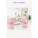 kutlale Bürümcük Koltuk, Kanepe, Çekyat Örtüsü, etekli, Streç, Esnek, Lastikli, 3+2+1+1 Koltuk Kılıfı takımı