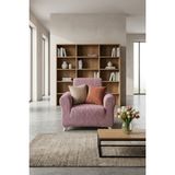 KUTLALE Jakarlı Ağaç Kabuğu (Çubuk) Desen Tek Kişilik Koltuk, Kanepe, Çekyat Örtüsü, Streç, Esnek, Lastikli, Koltuk Kılıfı Pudra Renk - 75 x 120 cm