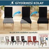 KUTLALE Jakarli Osmanlı (Şal) Desen 5 Kişilik Etekli L Köşe (Toplam Uzunluk 350CM) Koltuk Örtüsü, Streç, Esnek, Lastikli, Koltuk Kılıfı - Antrasit