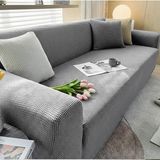 KUTLALE Likralı Pitikare Desen 3 Kişilik (1 Adet) Koltuk, Kanepe, Çekyat Örtüsü, Streç, Esnek, Lastikli, Koltuk Kılıfı - 185 x 230 cm - Gri