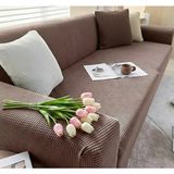 KUTLALE Likralı Pitikare Desen 3 Kişilik (1 Adet) Koltuk, Kanepe, Çekyat Örtüsü, Streç, Esnek, Lastikli, Koltuk Kılıfı - 185 x 230 cm - Kahverengi