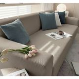 KUTLALE Likralı Pitikare Desen 3 Kişilik (1 Adet) Koltuk, Kanepe, Çekyat Örtüsü, Streç, Esnek, Lastikli, Koltuk Kılıfı - 185 x 230 cm - Vizon