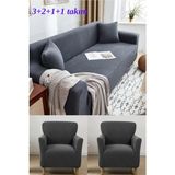 KUTLALE Likralı Pitikare Desen 3+2+1+1 Koltuk, Kanepe, Çekyat Örtüsü Takımı, Streç, Esnek, Lastikli, Koltuk Kılıfı 3211 Takımı - 183 x 230 cm - Antrasit
