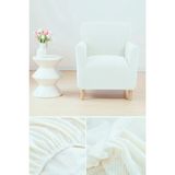 KUTLALE Likralı Pitikare Desen Tek Kişilik (1 Adet) Koltuk Örtüsü, Streç, Esnek, Lastikli, Koltuk Kılıfı - 80 x 120 cm - Beyaz