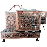 Kutlu Osmanlı 2 Demlikli Bakır Çay Kazanı Tam Otomatik Sistem Tiryaki