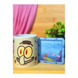 kuttuushop Süngerbob Squidward'lı Kupa Büyük Bardak Kahve Çay Fincanı ve Bardak Altı