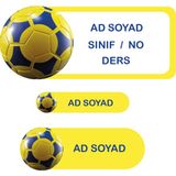 Kutu Ambalaj Okul Etiketi Defter, Kalem Sticker Taraftar 56 Adet - Sarı - Lacivert