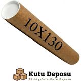 Kutu Deposu 10X130 cm Kapaklı Silindir Postüp Rulo Gönderi Kutusu (5 Adet) - 10 x 130 cm