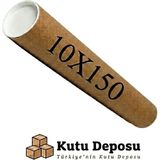 Kutu Deposu 10X150 cm Kapaklı Silindir Postüp Rulo Gönderi Kutusu (5 Adet) - 10 x 150 cm