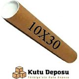 Kutu Deposu 10X30 cm Kapaklı Silindir Postüp Rulo Gönderi Kutusu (5 Adet) - 10 x 30 cm