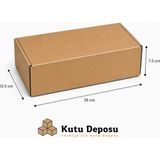Kutu Deposu 12.5X26X7.5 cm E-Ticaret ve Kargo Kutusu (100 Adet)
