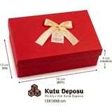 Kutu Deposu 13X18X8 cm Hediye Kutusu-Kırmızı
