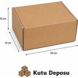 Kutu Deposu 15X20X10 cm E-Ticaret ve Kargo Kutusu (100 Adet)