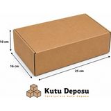 Kutu Deposu 16X25X10 cm E-Ticaret ve Kargo Kutusu (50 Adet)
