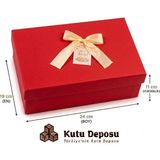 Kutu Deposu 19X24X11 cm Hediye Kutusu-Kırmızı
