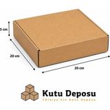 Kutu Deposu 20X20X5 cm E-Ticaret ve Kargo Kutusu (100 Adet)