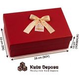 Kutu Deposu 23X28X13 cm Hediye Kutusu-Kırmızı