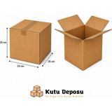 Kutu Deposu 25X25X25 cm E-Ticaret ve Kargo Kutusu (20 Adet)