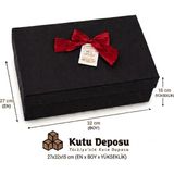Kutu Deposu 27X32X15 cm Hediye Kutusu-Siyah