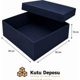 Kutu Deposu 30X30X10 cm Hediye Kutusu-Lacivert