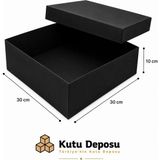 Kutu Deposu 30X30X10 cm Hediye Kutusu-Siyah