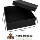 Kutu Deposu 34X43X13 cm Hediye Kutusu-Siyah
