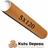 Kutu Deposu 5X120 cm Kapaklı Silindir Postüp Rulo Gönderi Kutusu (5 Adet) - 5 x 120 cm