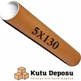 Kutu Deposu 5X130 cm Kapaklı Silindir Postüp Rulo Gönderi Kutusu (5 Adet) - 5 x 130 cm