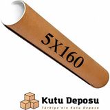 Kutu Deposu 5X160 cm Kapaklı Silindir Postüp Rulo Gönderi Kutusu (5 Adet) - 5 x 160 cm