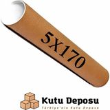 Kutu Deposu 5X170 cm Kapaklı Silindir Postüp Rulo Gönderi Kutusu (5 Adet) - 5 x 170 cm