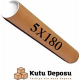 Kutu Deposu 5X180 cm Kapaklı Silindir Postüp Rulo Gönderi Kutusu (5 Adet) - 5 x 180 cm