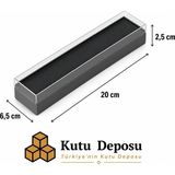Kutu Deposu 6,5X20X2,5 cm Asetat Kapaklı Tespih ve Takı Kutusu-Siyah (Demonte) (50 Adet)