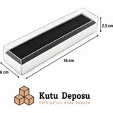 Kutu Deposu 6X16X2,5 cm Asetat Kapaklı Tespih ve Takı Kutusu-Beyaz (Demonte) (50 Adet)