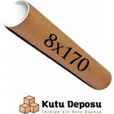 Kutu Deposu 8X170 cm Kapaklı Silindir Postüp Rulo Gönderi Kutusu (5 Adet) - 8 x 170 cm