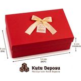 Kutu Deposu 9X14X6 cm Hediye Kutusu-Kırmızı