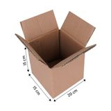 Kutu Marketim 20X15X15 Çift Oluklu Koli - 25 Adet- Kargo Kolisi - Kutukoli - Boş Koli - Kargo Kolisi - Kutumarketim-1,5 Ds