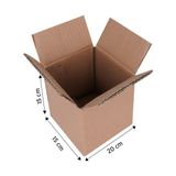 Kutu Marketim 20X15X15 Çift Oluklu Koli - 50 Adet- Kargo Kolisi - Kutukoli - Boş Koli - Kargo Kolisi - Kutumarketimcom