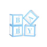 Kutu Şeffaf Kutu Baby Yazılı Harf 25 Cm, 7474141411102