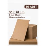 Kutubo Kraft 50x70 cm 3 mm Kalın Oluklu Mukavva Karton – Dayanıklı, Sert Zemin, Hobi ve Ambalaj İçin İdeal 10 Adet Set