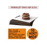 kutucum 10 ADET 30x30 PASTA ALTLIĞI MDF ÇİFT TARAFLI (SİYAH-BEYAZ) 3.3 MM