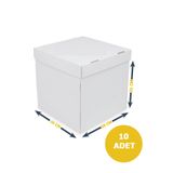 kutucum 10 ADET PASTA KUTUSU | 26 X 26 X 21 PASTA KUTUSU | OLUKLU MUKAVVA PASTA KUTUSU