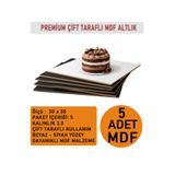 kutucum 5 ADET 30x30 PASTA ALTLIĞI MDF ÇİFT TARAFLI (SİYAH-BEYAZ) 3.3 MM